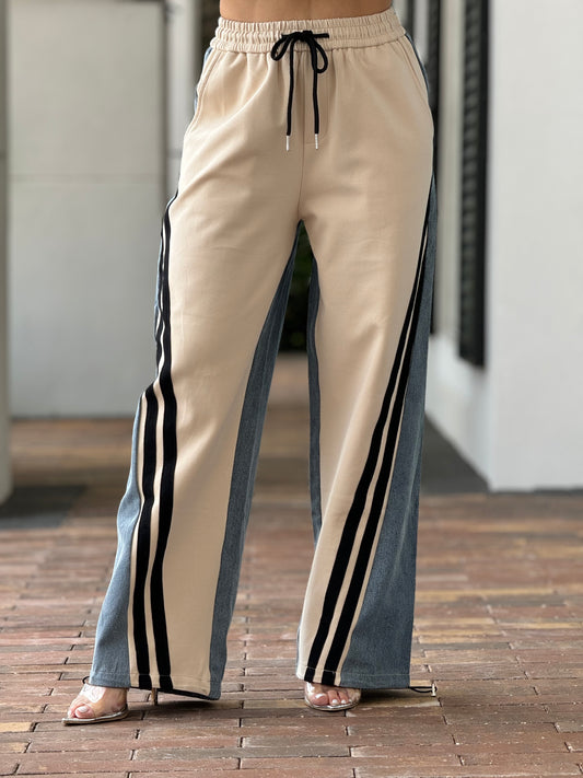 Angelica Beige/Denim Pants