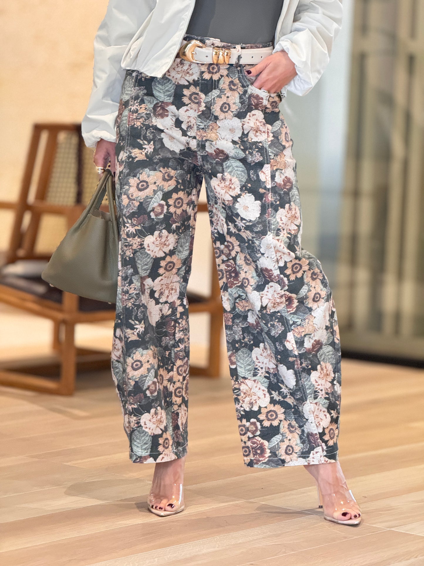 Sublime Green Floral Vintage Jeans