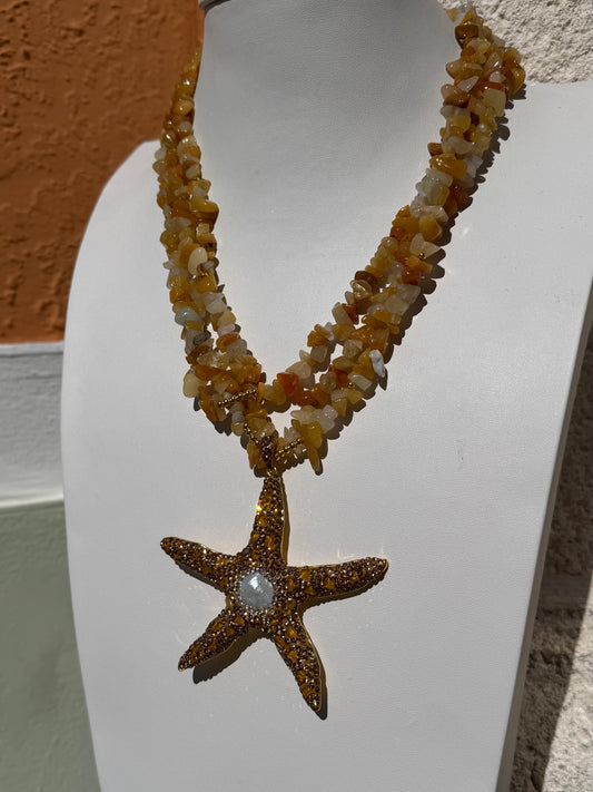 Star fish Brown Necklace