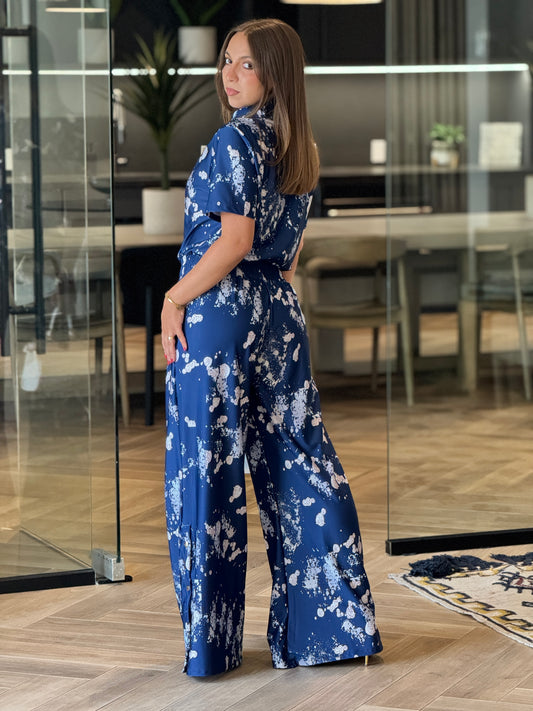 Calipso Collection Navy Blue Jumpsuit