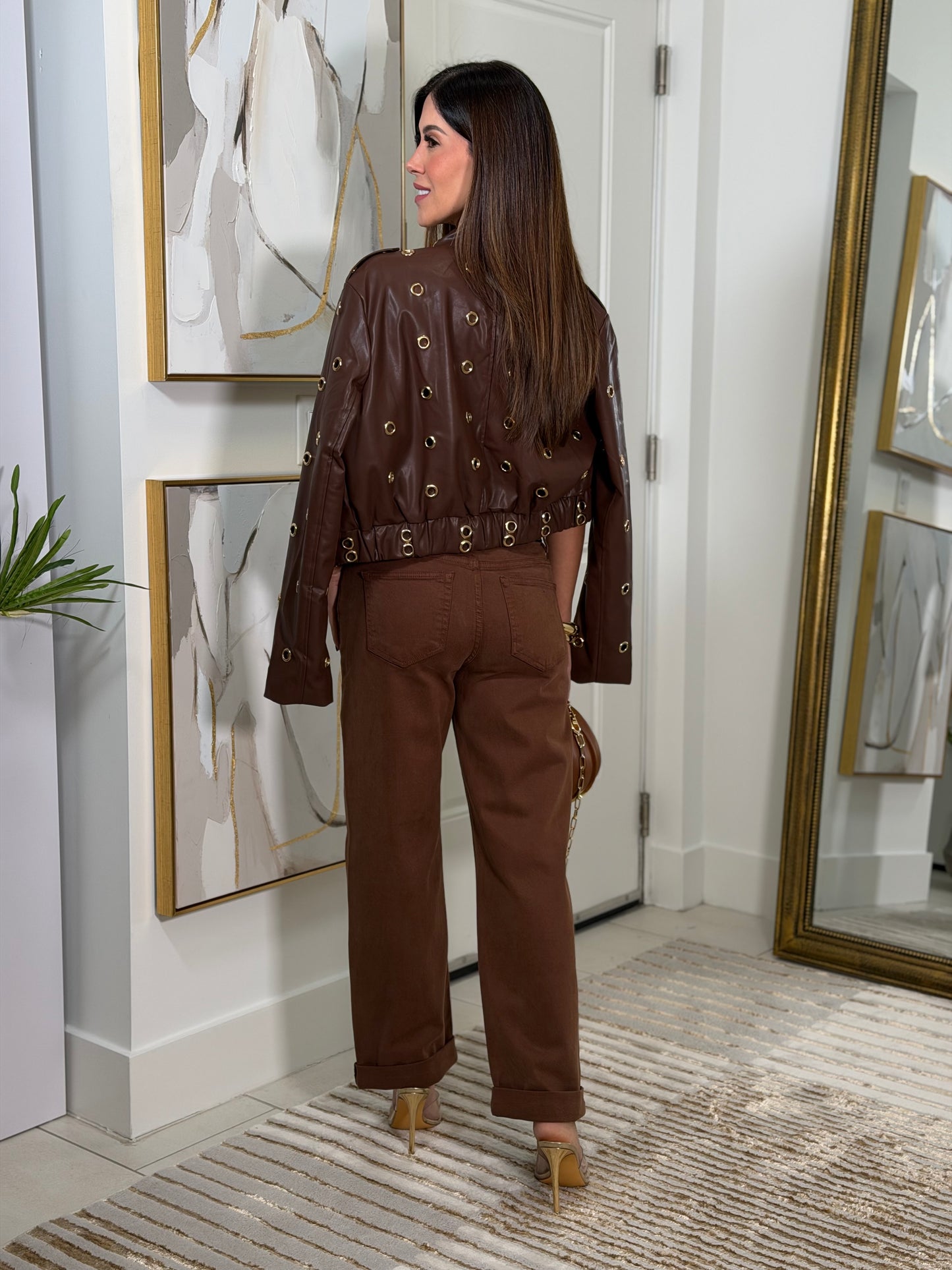 21132 Risen Cocoa Barrel Jeans