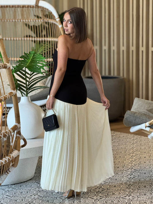 Swan Black/Beige Tulle Dress Gala