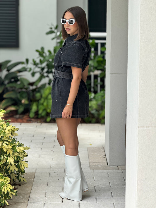 Cactus Gray Denim Dress