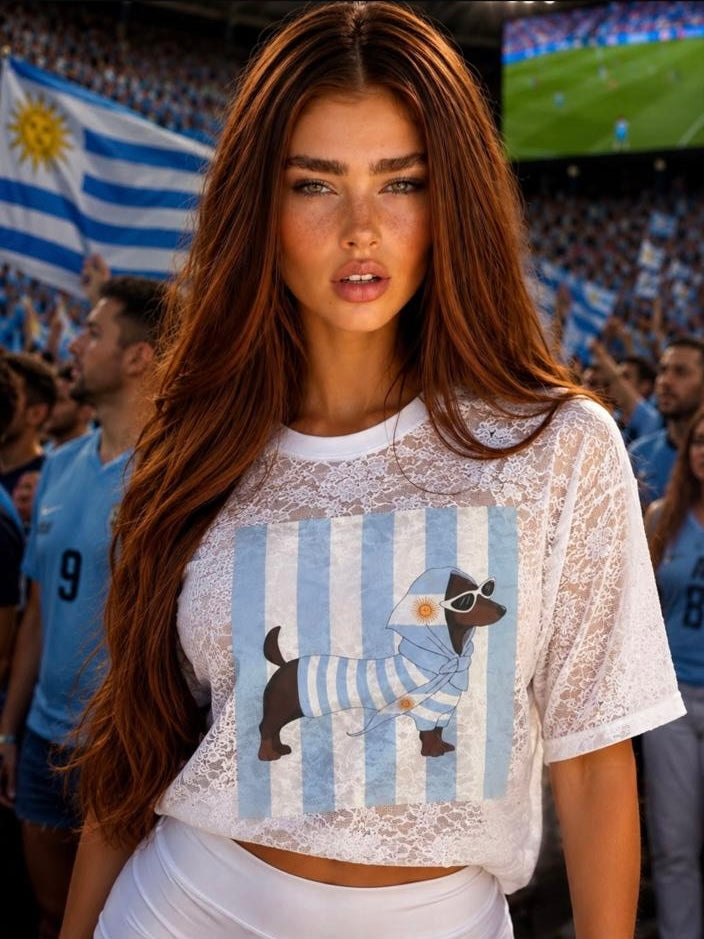 Argentinian Doggy Lace T-Shirt