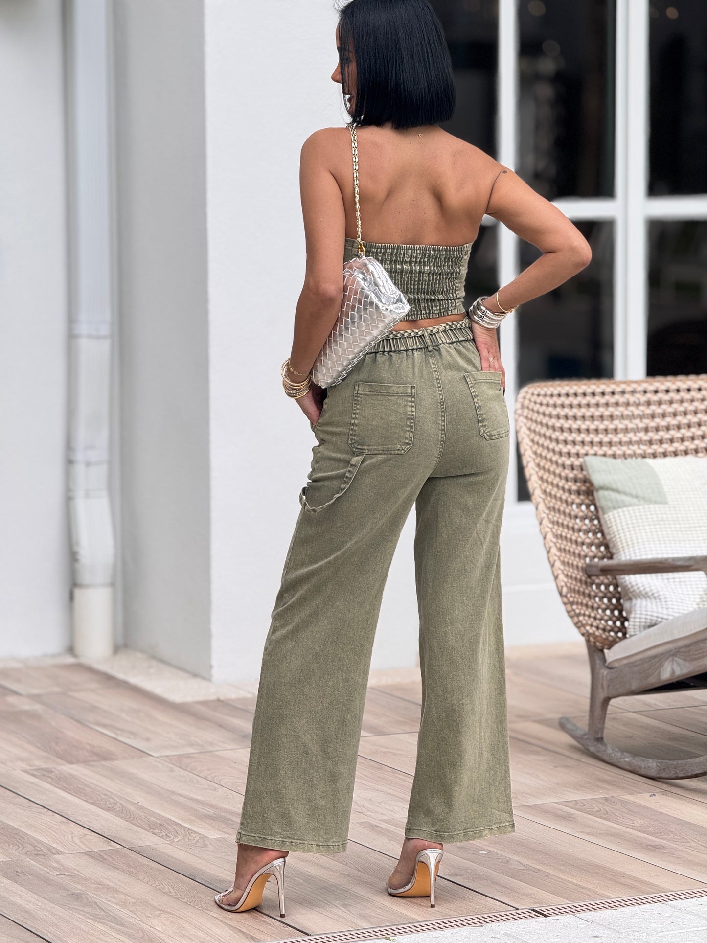 Muy Green Braids Denim Set