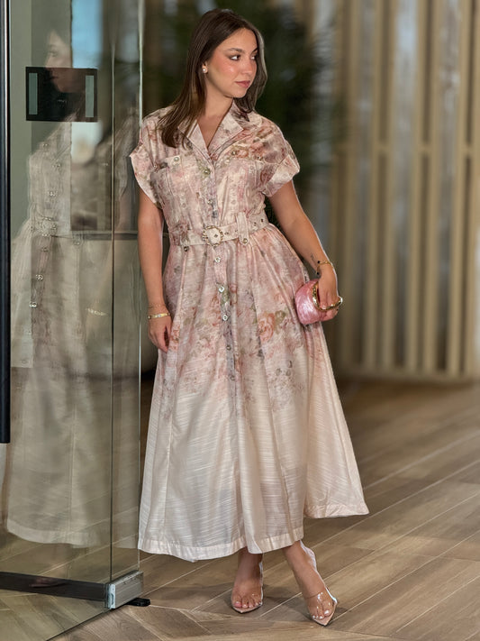 Gardenia Pink Floral Dress