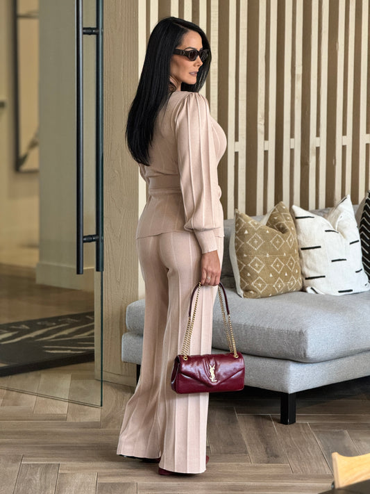 Rivera Beige Knitted Set