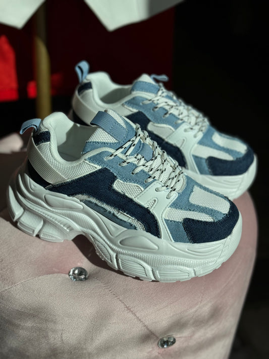 Hannah Denim Chunky Sneakers