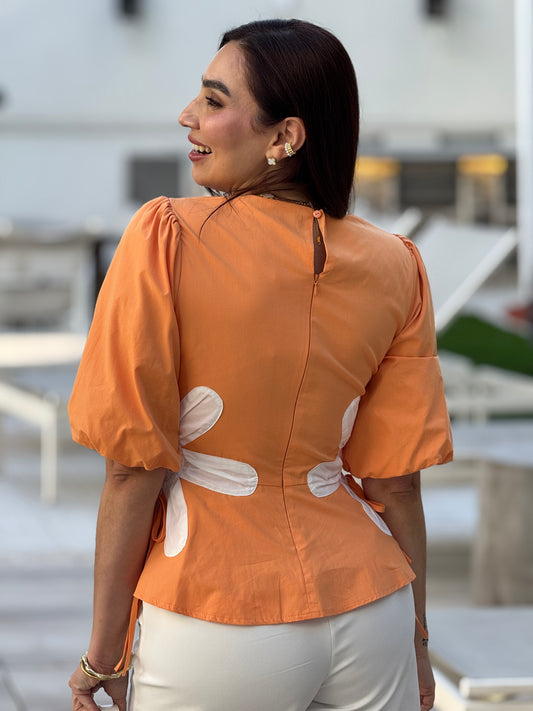 Strut Orange Flowers Shirt