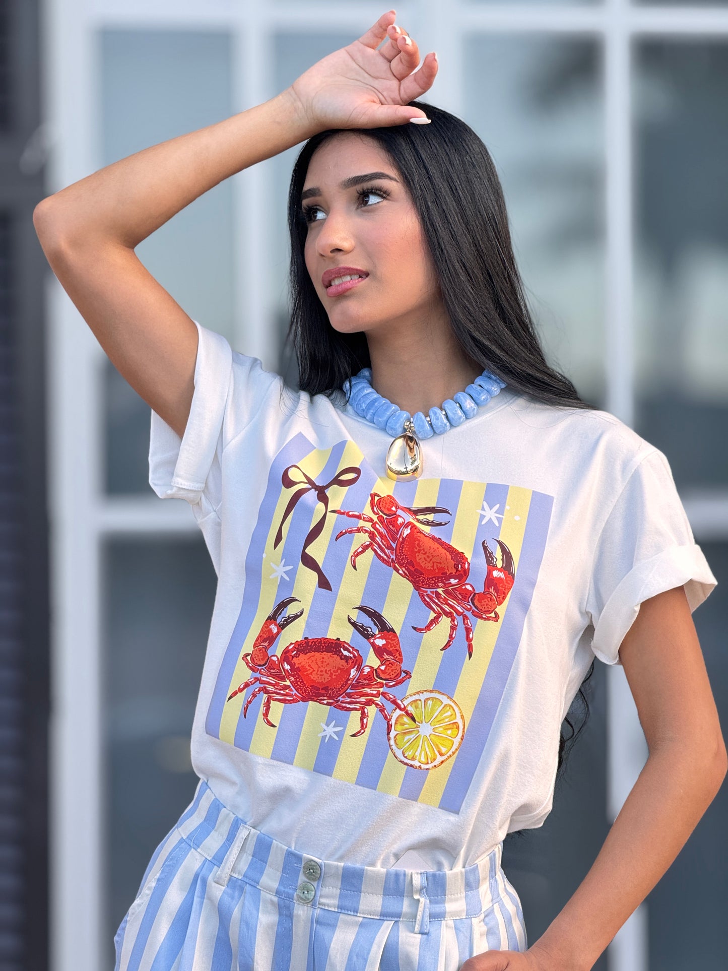 Crabs Blue Lines T-Shirt