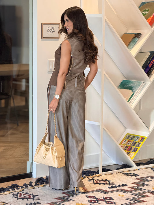 Strut Brown/Gray Vest Set