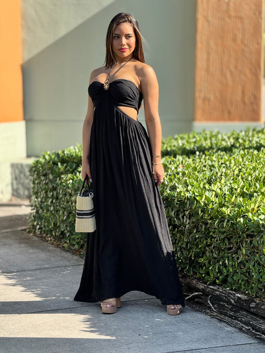 Hershey Black Cutout Dress