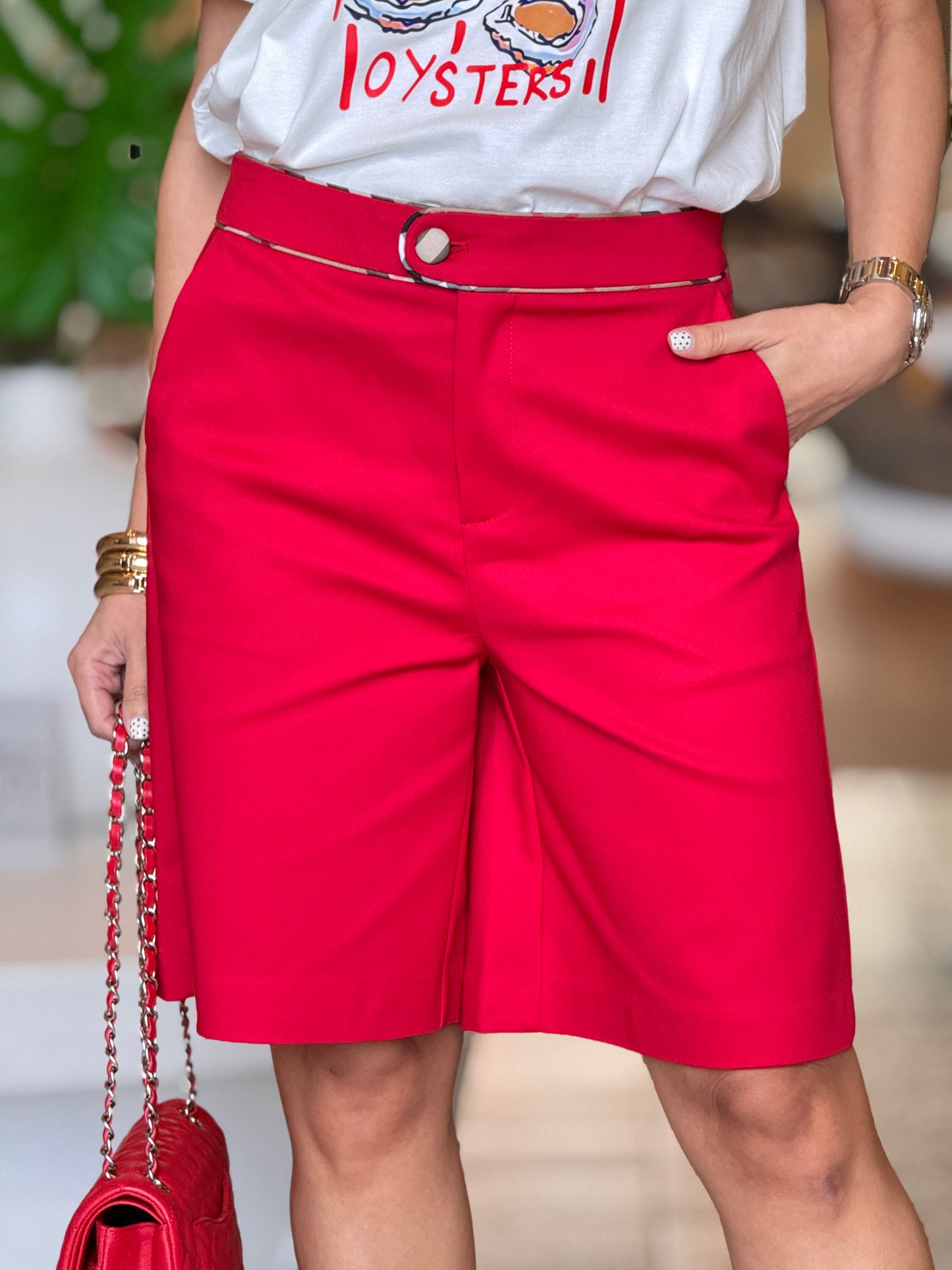 Sub Red Bermuda Shorts