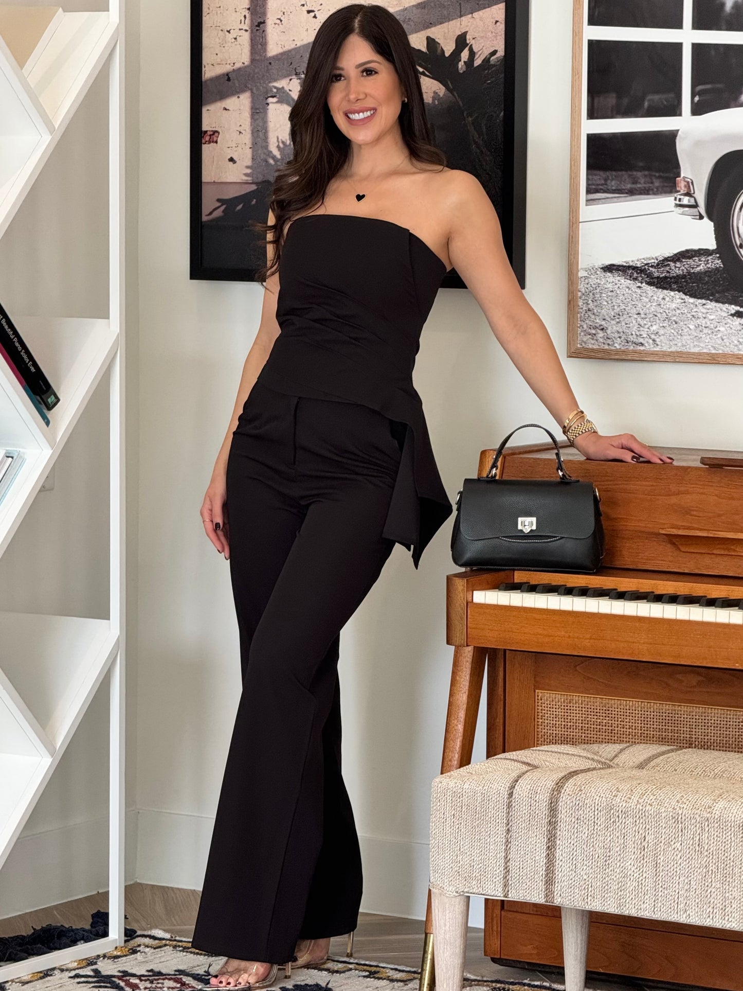 Angelica Black Strapless Set