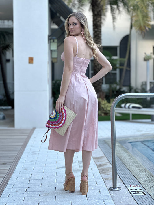 Amaranto Pink Bustier Dress