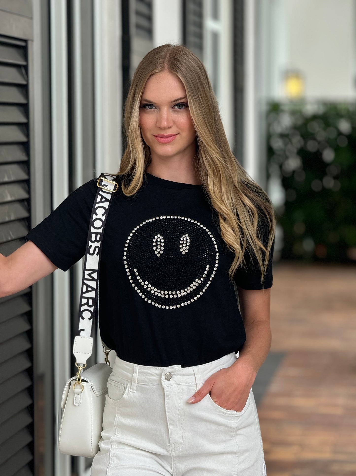 Happy Face Black T-Shirt