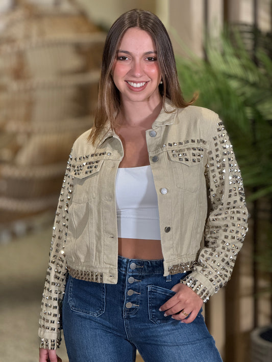 The spikes Beige Jacket