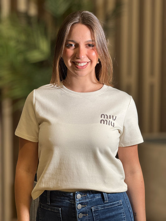 Miu Beige T-Shirt