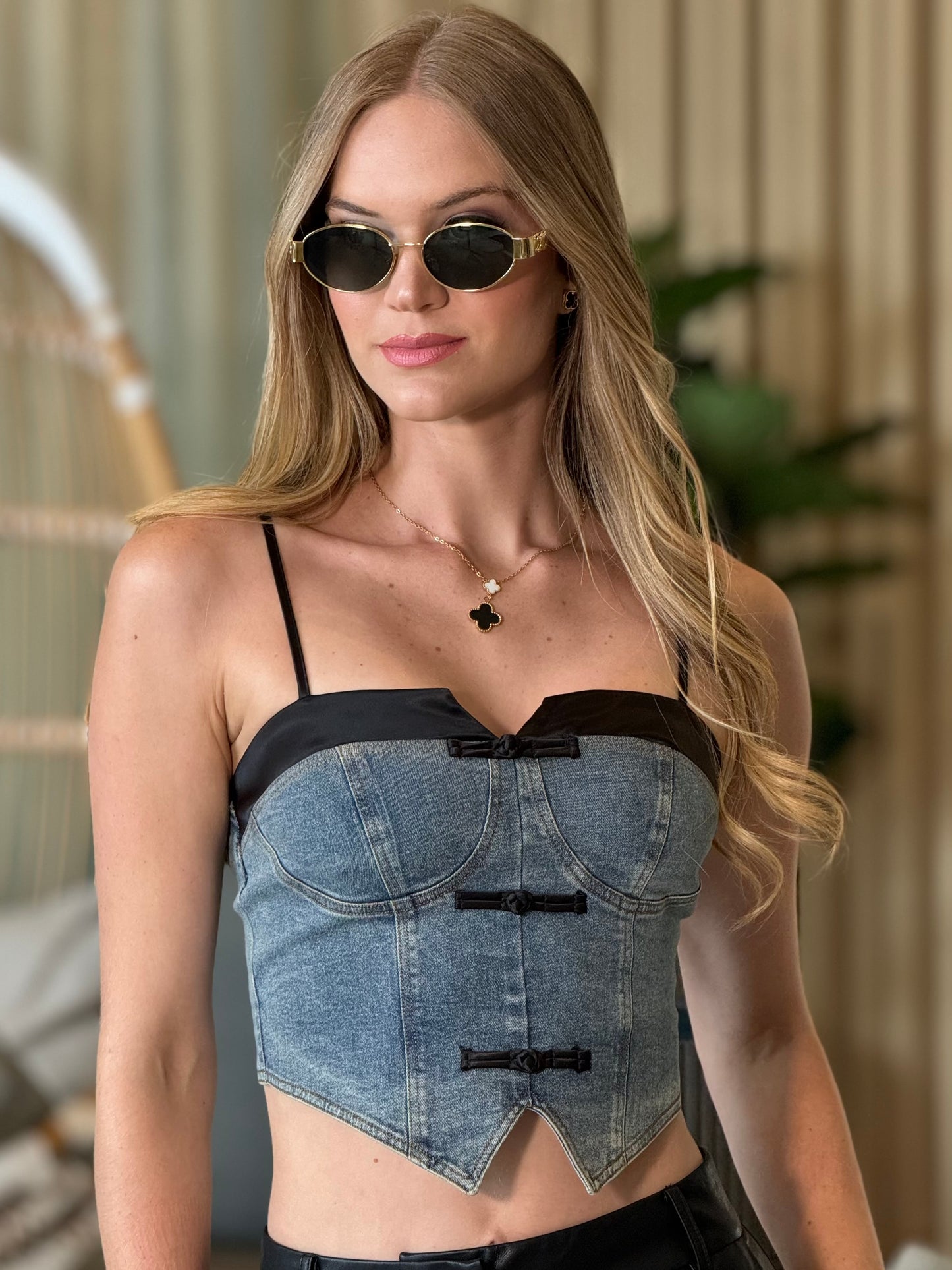 Jesisica Denim Corset Top