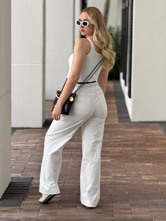 Mui White Sport Pants