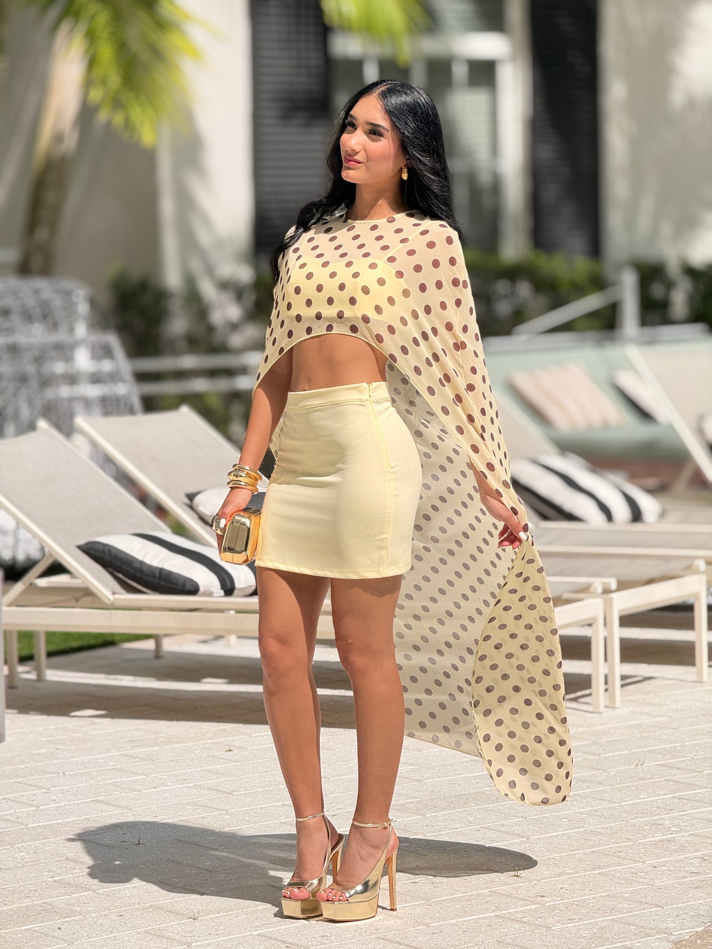 Tennie Yellow Polka Dots 3-Piece Set