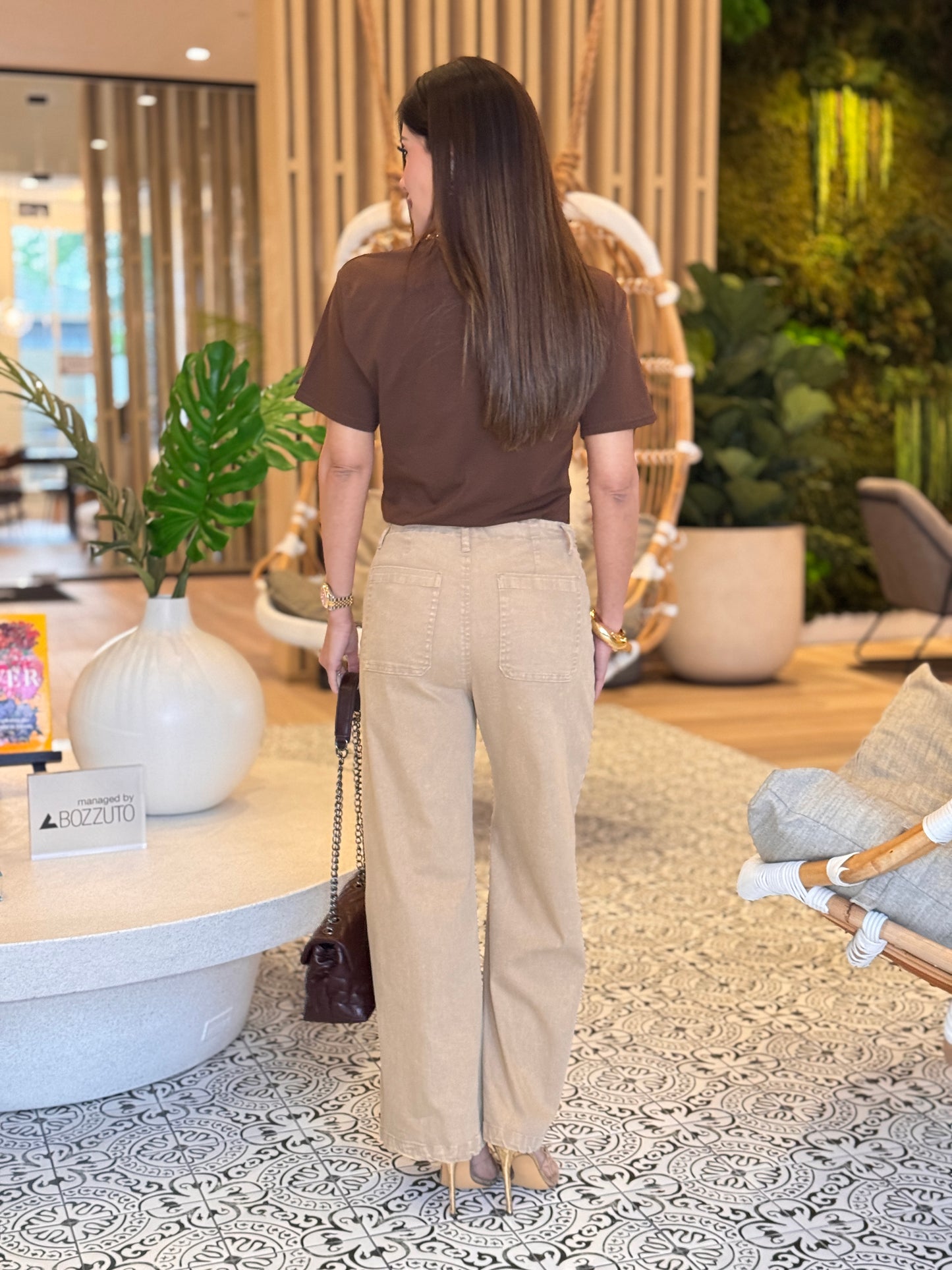 Pastel Brown Napo Diagonal T-shirt