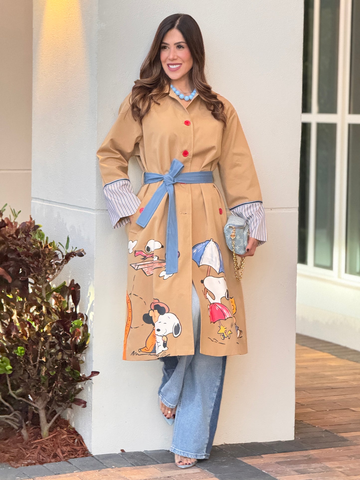 Cartoon Beige Coat Top