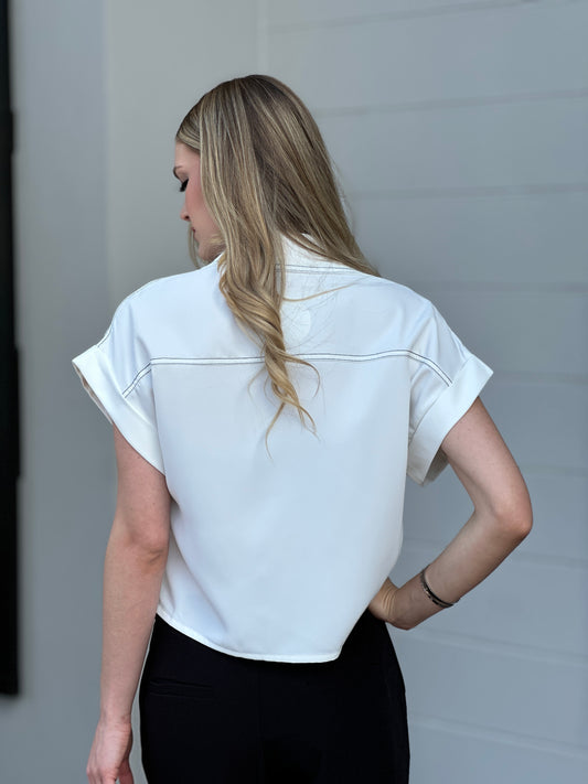 Amy White Cargo Shirt