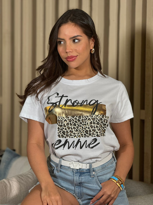 Strong Femme White T-Shirt