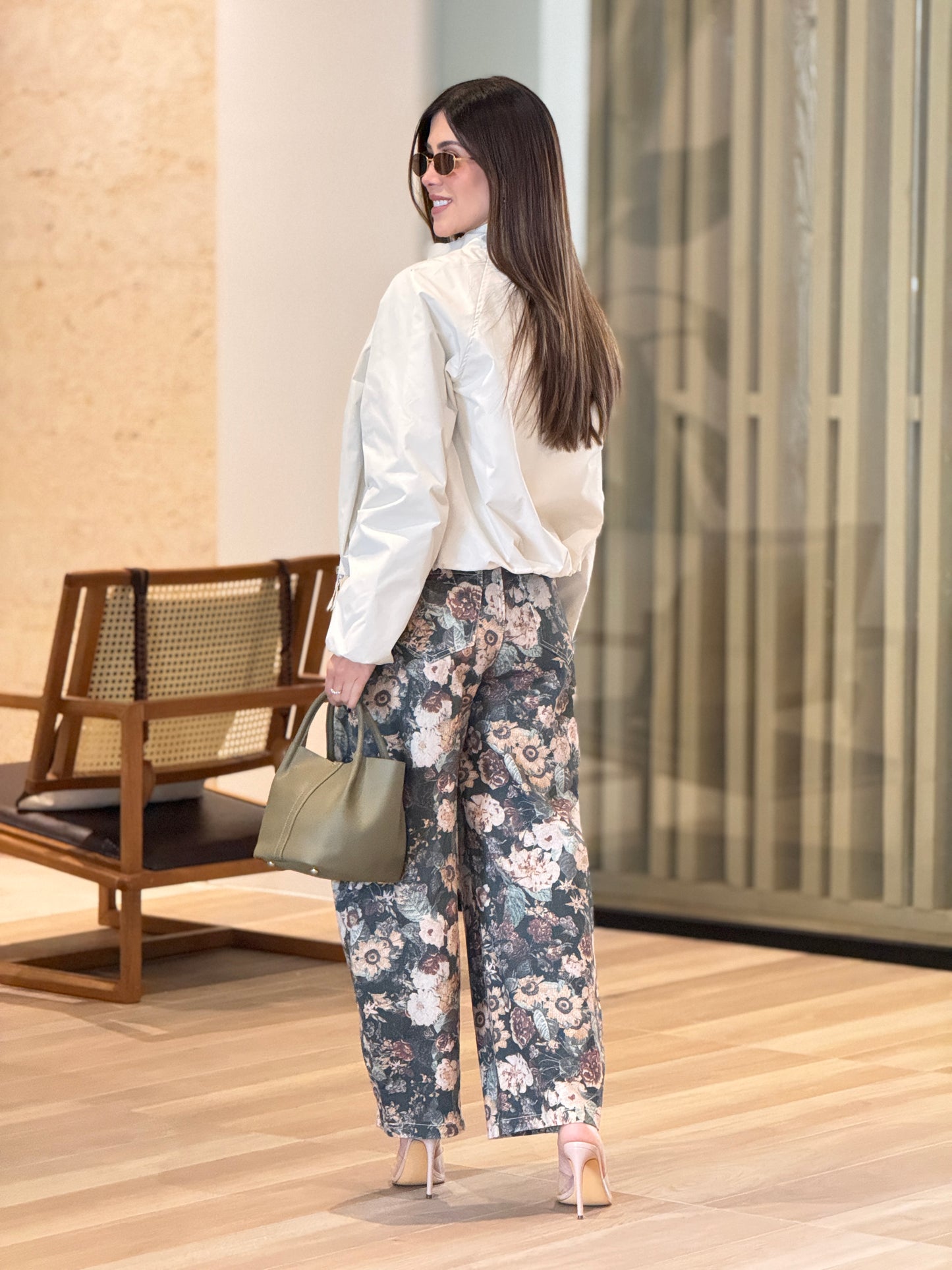 Sublime Green Floral Vintage Jeans