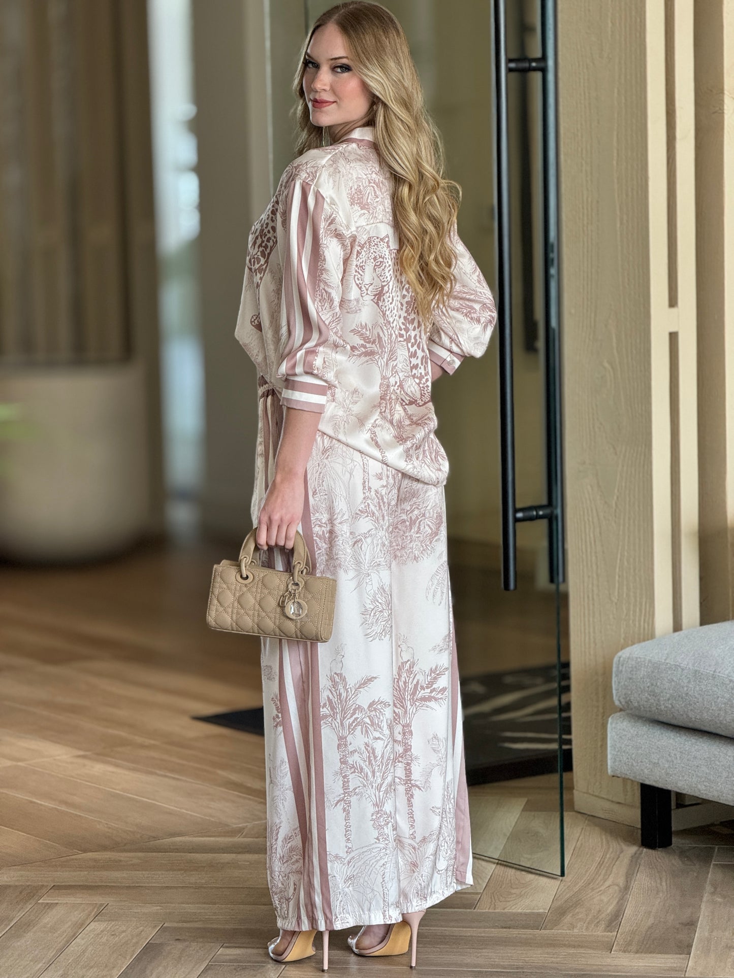 Dory Italian Beige Satin Set