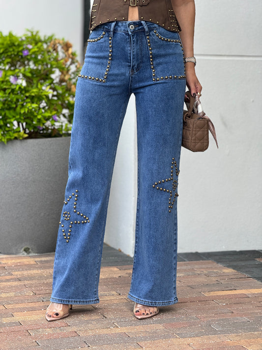 Balbina Denim Gold Star Jeans