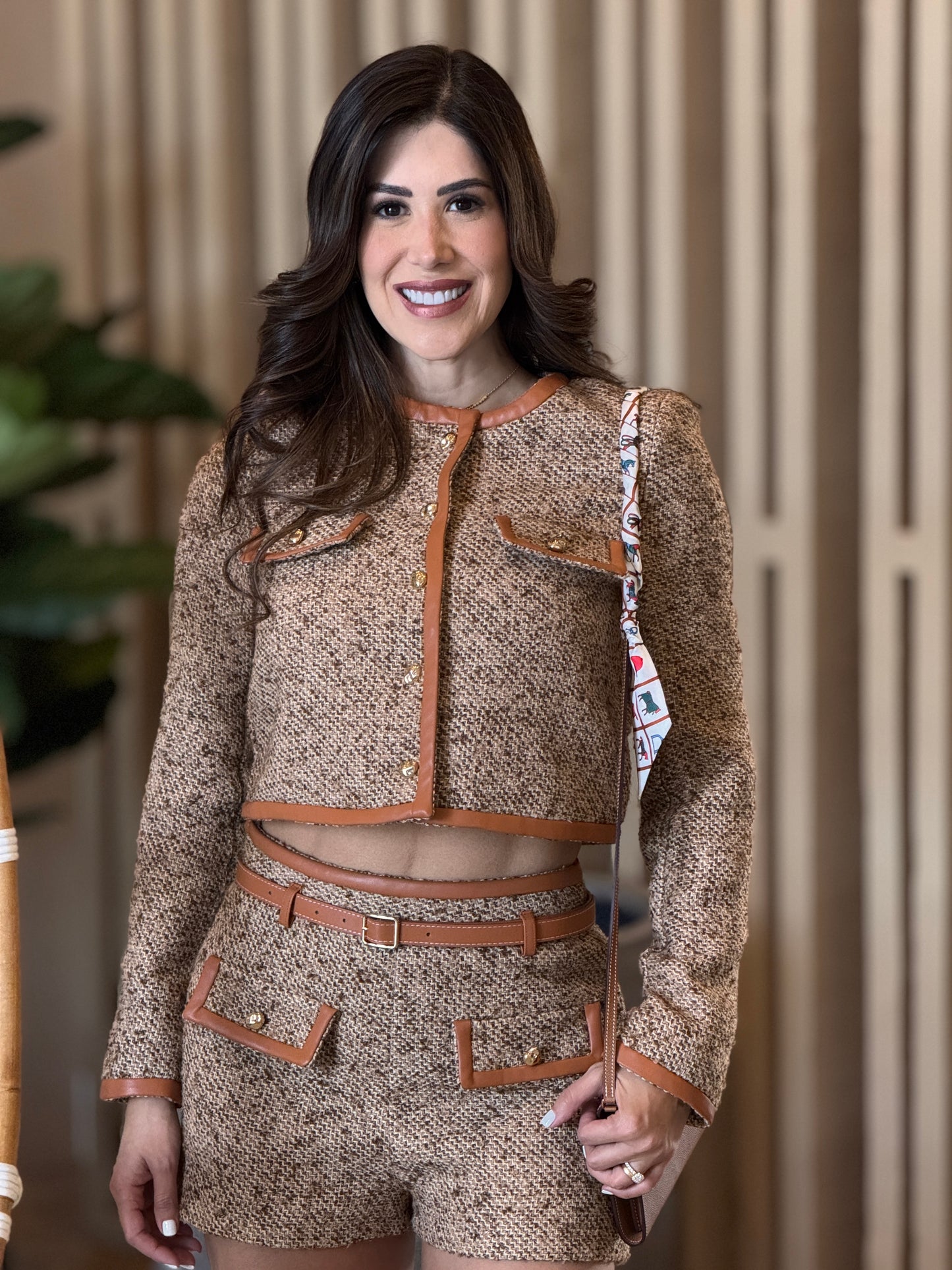 Melanie Brown Tweed Blazer Set