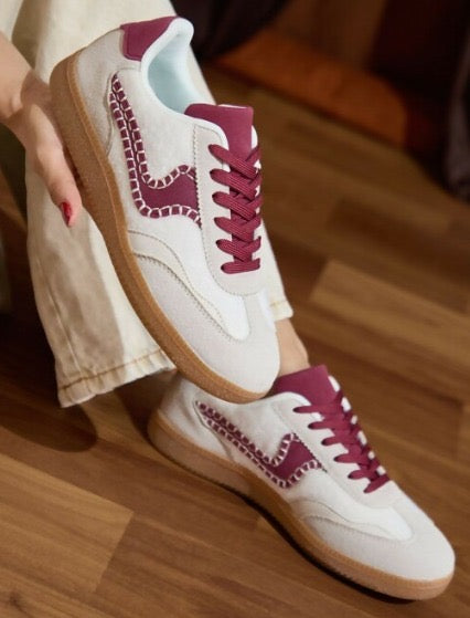 Mel Burgundy Sneaker Shoes