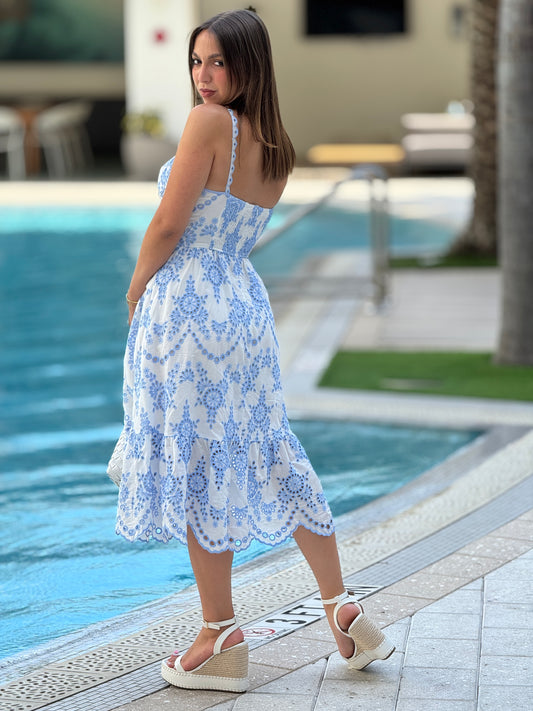 Dolly Blue Torchon Dress