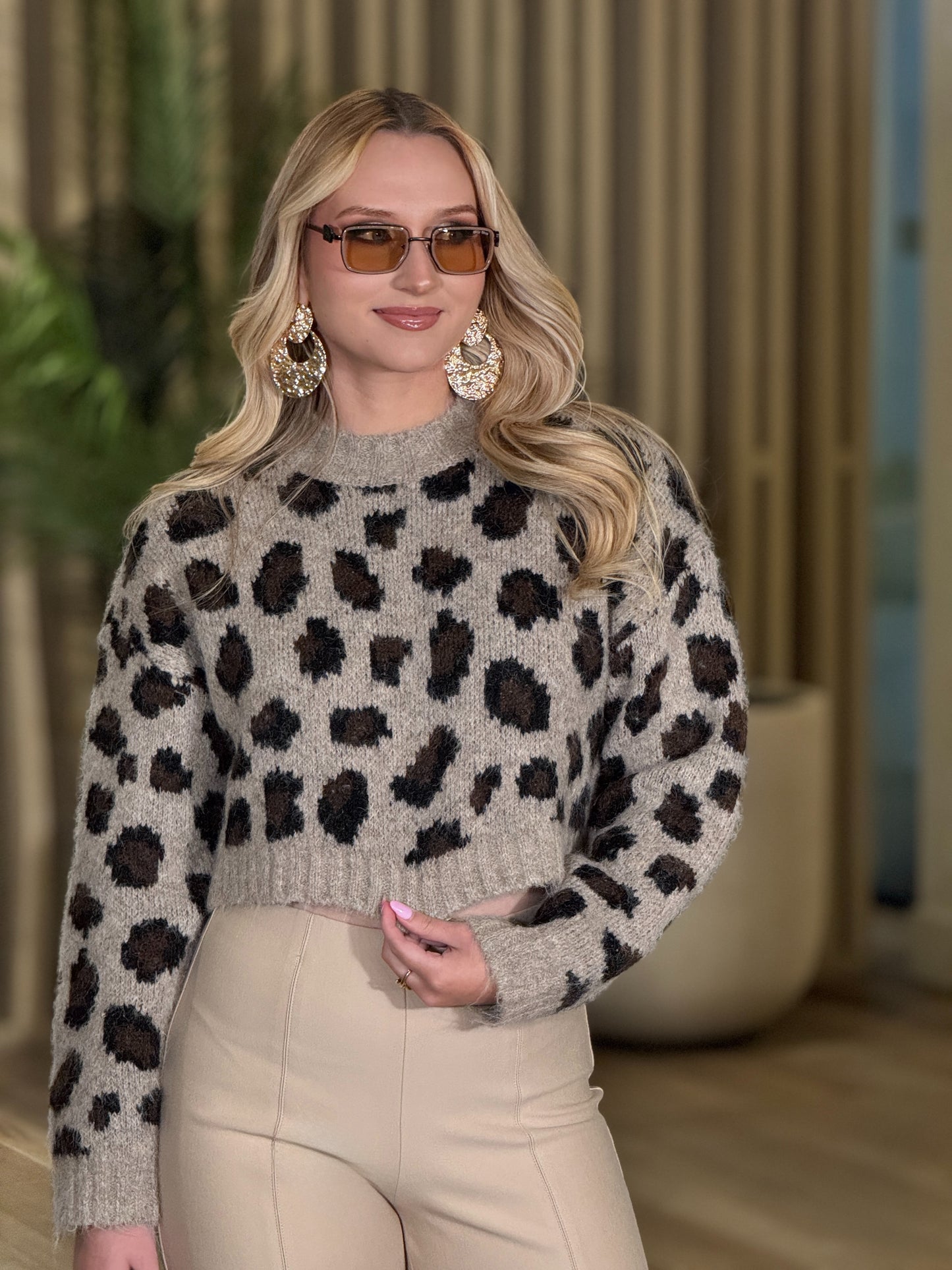 Amable Leopard Knitted Top