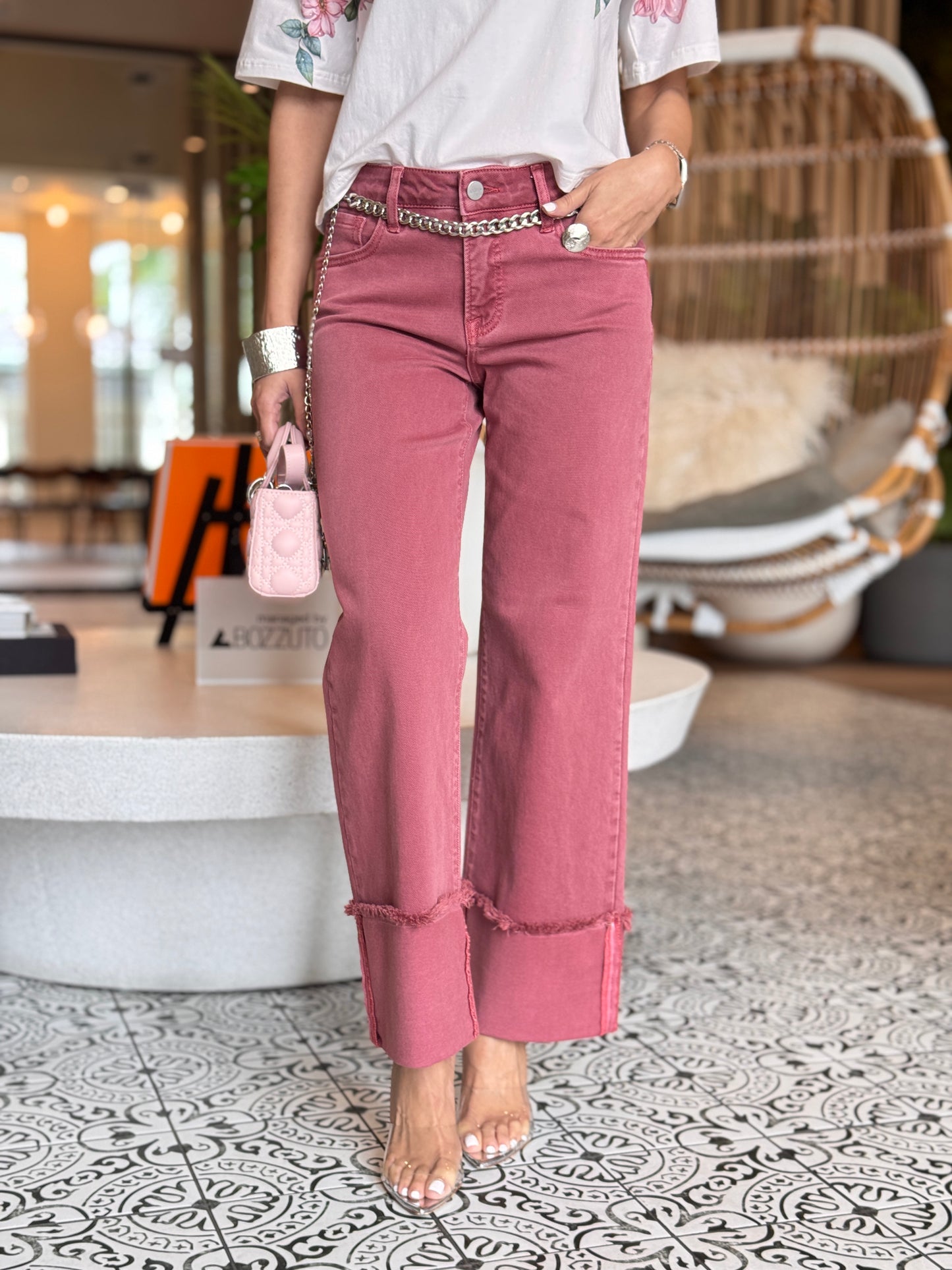 Risen Rusty Pink Jeans