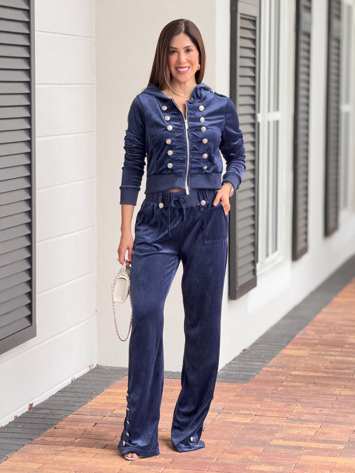 Mellow Napo Blue Velvet Studs Sport Set
