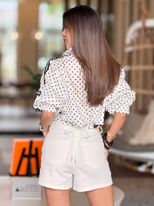 Mine White Denim Skirt