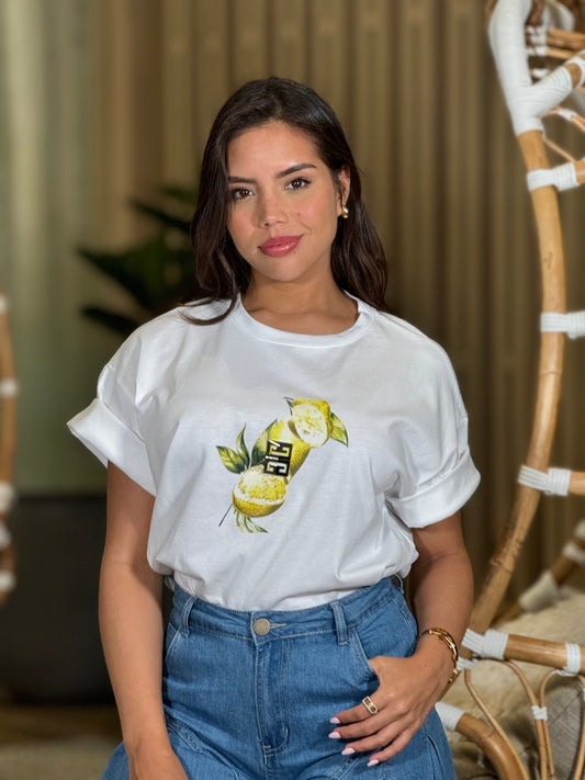 Lemon White T-Shirt