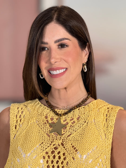 Star Brown Natural Stone Necklace