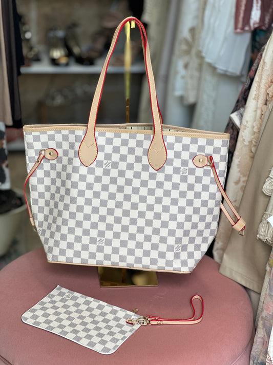 Louis White Monogram Square Bag