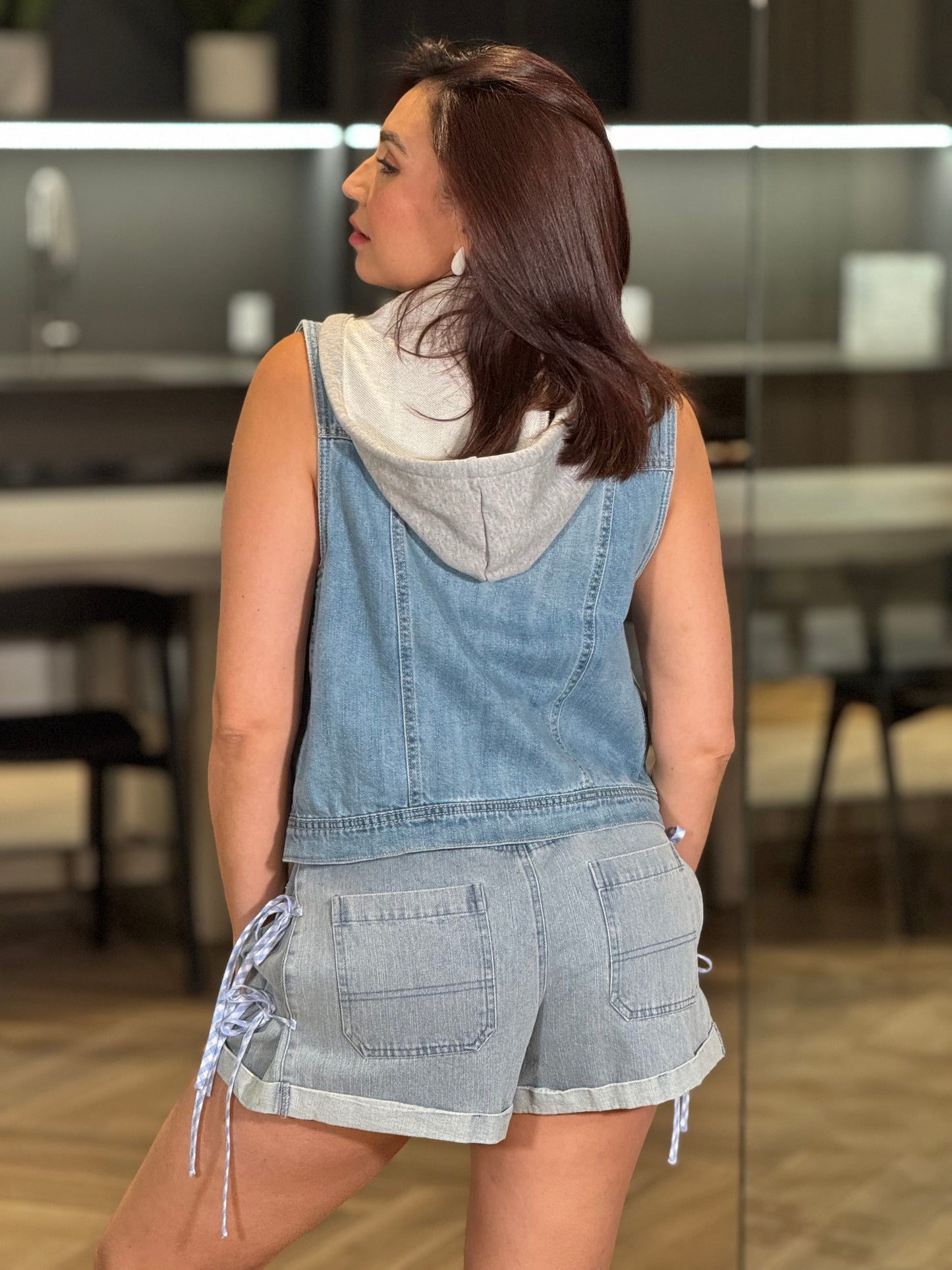 Coquette Bow Denim Short