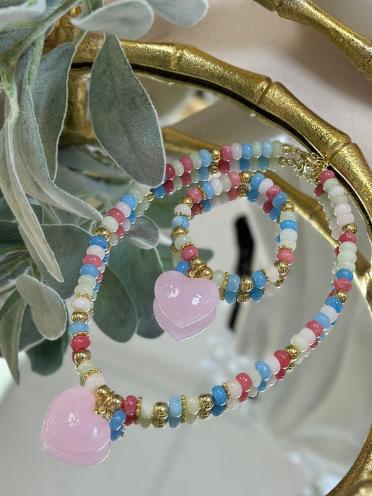 Candy Pink Necklace + Bracelet
