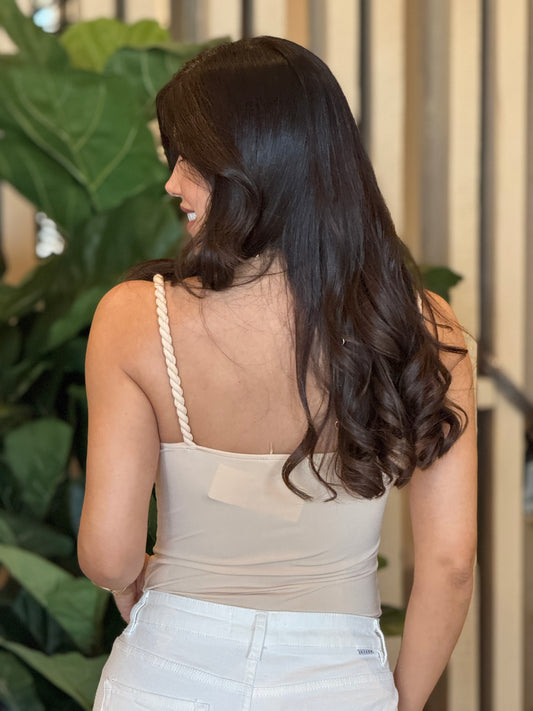 Brenda Beige Braid Top