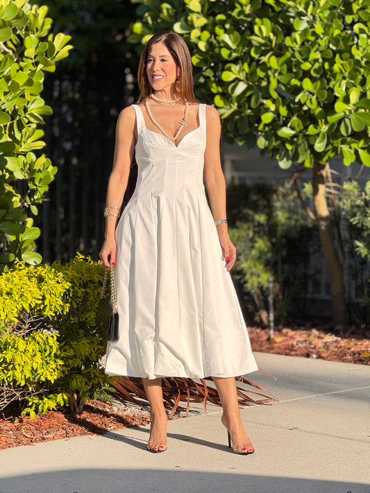 Evelyn White Straps Maxi Dress Gala