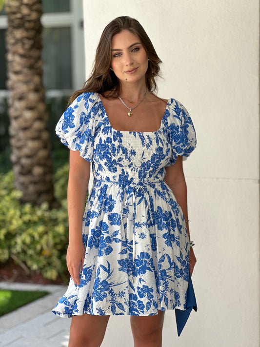 Aruba Blue/White Floral Dress
