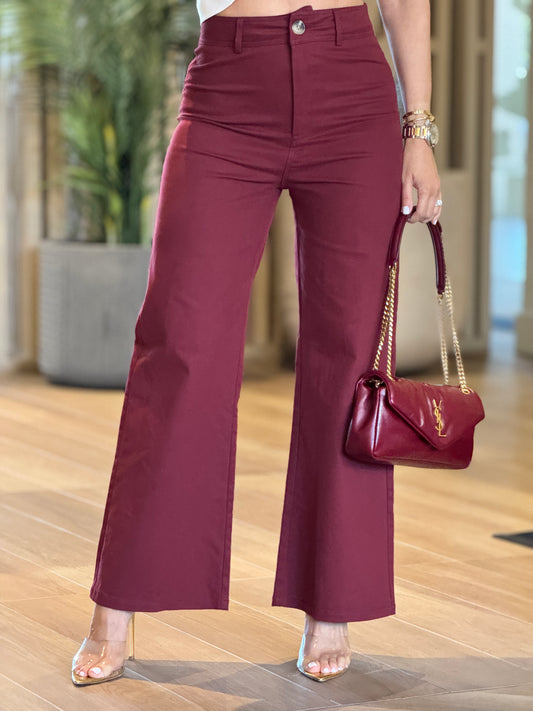 Glam Burgundy Jeans