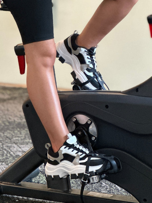 Berna Black and White Shoes