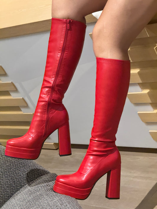 Tsunami Red High Boots